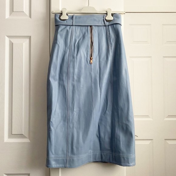 Alice McCall Blue Leather Skirt, size 8UK/4US - Picture 5 of 13